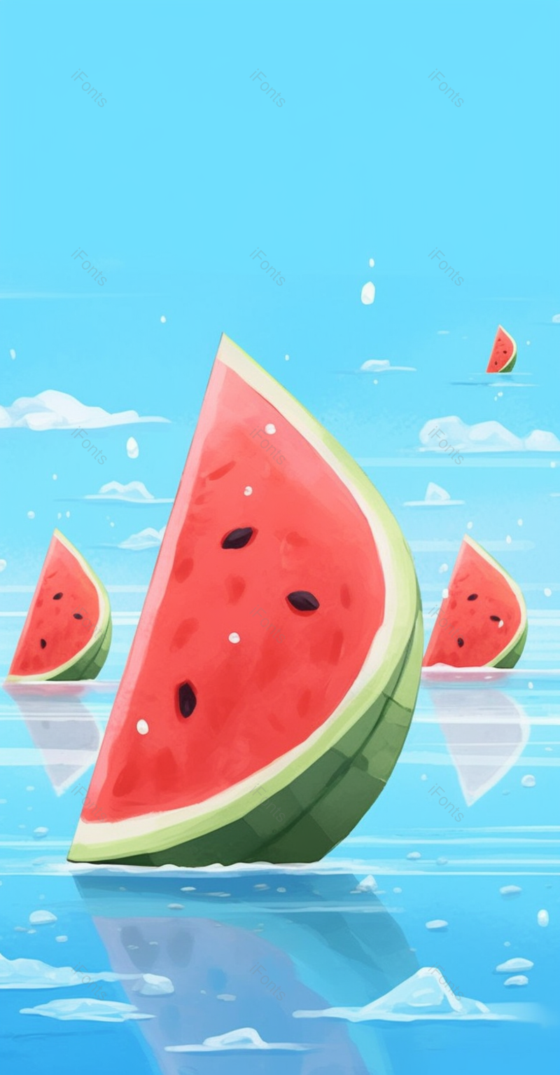 夏天西瓜插画背景,插画/手绘图,插画/手绘图库,插画/手绘图下载,插画/手绘